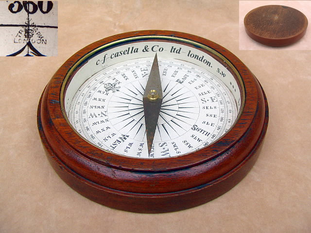 Late 19th century desk compass by Francis Barker